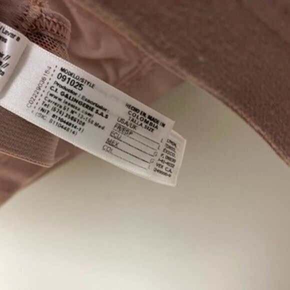 Leonisa Bralette Bra Intimate Lace Polka Dot Pink Womens Large - Picture 4 of 6